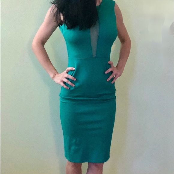 Dress Arden B Green Size XS 0 Midi cutout back - Picture 3 of 6